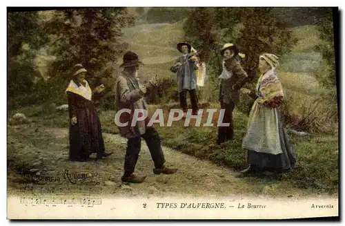 Cartes postales Folklore Auvergne La bourree