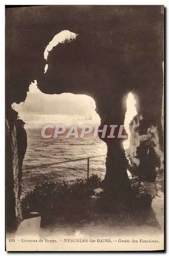 Cartes postales Grotte Grottes Environs de Royan Meschers les Bains Grotte des fontaines