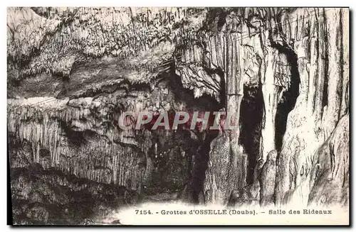 Cartes postales Grotte Grottes d'Osselle Salle des rideaux