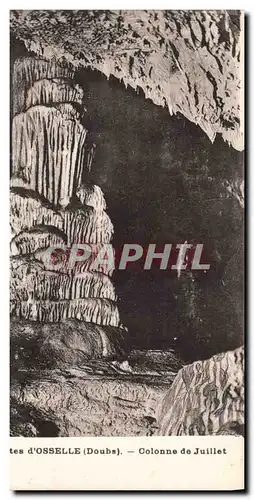 Cartes postales Grotte Grottes d'Osselle Colonne de juillet