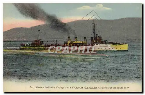 Cartes postales Bateau de guerre Francis Garnier Torpilleur de haute mer