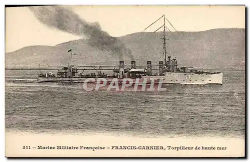 Cartes postales Bateau de guerre Francis Garnier Torpilleur de haute mer