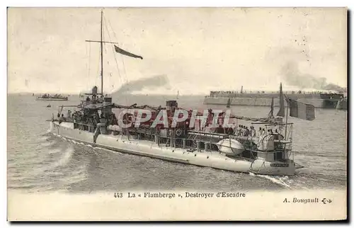 Cartes postales Bateau de guerre La Flamberge Destroyer d'escadre