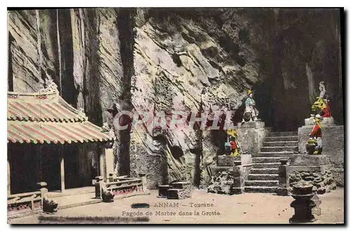 Cartes postales Grotte Grottes Annam Tourane Pagode de marbre dans la grotte Indochine