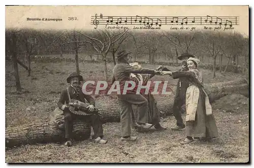 Cartes postales Folklore Auvergne La bourree