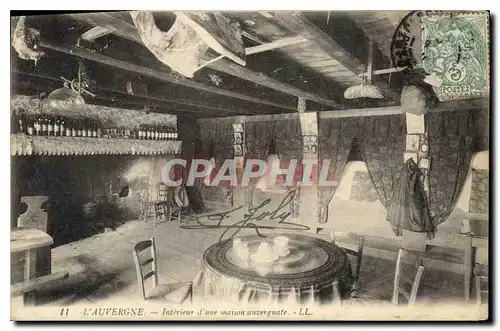 Cartes postales Folklore Auvergne Interieur d'une maison auvergnate