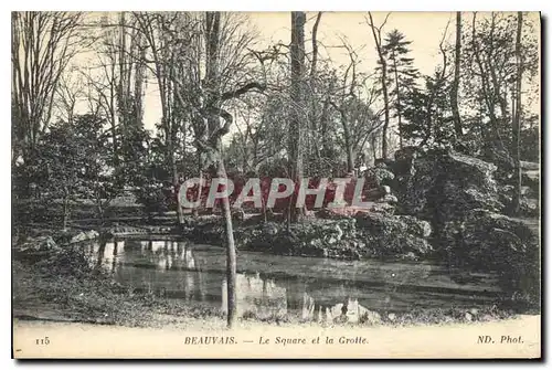 Cartes postales Beauvais Le square et la Grotte Grottes