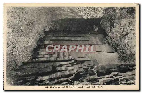 Cartes postales Grottes de la Balme Isere Les petits bassins