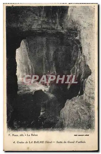 Cartes postales Grottes de la Balme Isere Sortte du grand Vestibule