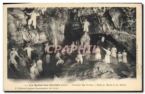 Cartes postales La Balme les Grottes interieur des grottes salle du Maine et du Sabbat
