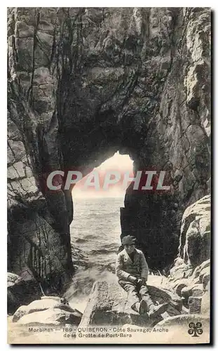 Cartes postales Morbihan Quiberon Cote Sauvage Arche de la Grotte de Port Baca