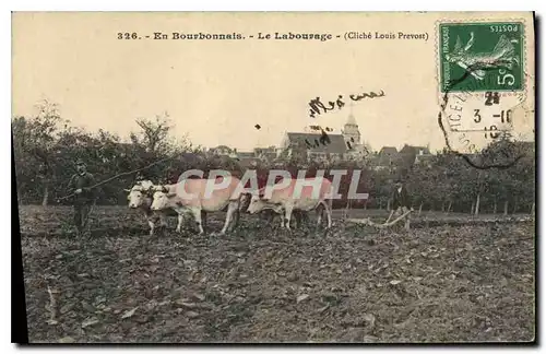 Cartes postales Folklore En Bourbonnais Le labourage