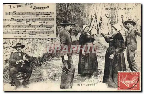 Cartes postales Folklore La Bourreio d'Auberono Bourree d'Auvergne