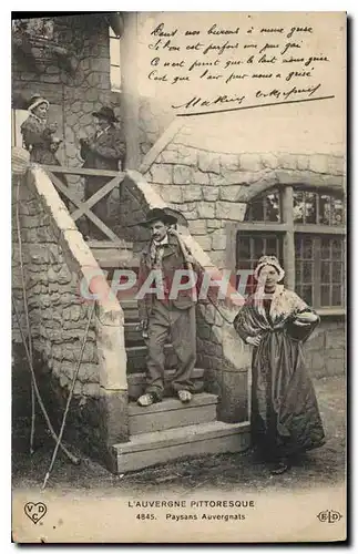 Cartes postales Folklore L'Auvergne pittoresque Paysans Auvergnats