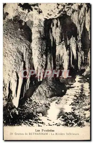 Cartes postales Les Pyrenees Grottes de Betharram La riviere inferieure