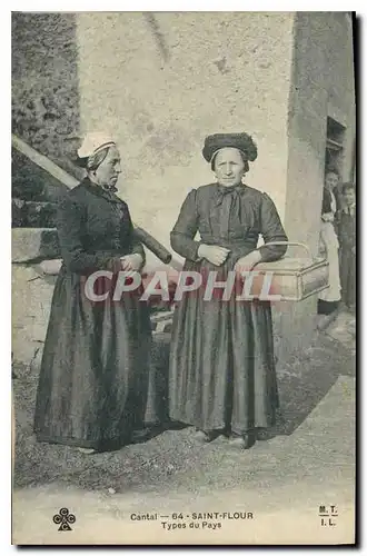 Cartes postales Folklore Cantal Saint Flour types du Pays