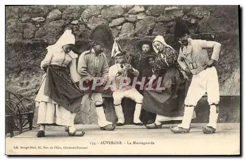 Cartes postales Folklore Auvergne La Montagnarde