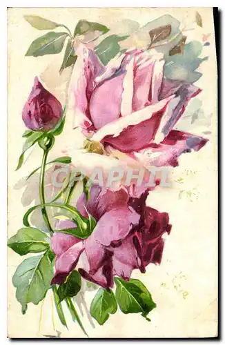 Cartes postales Fantaisie Fleurs