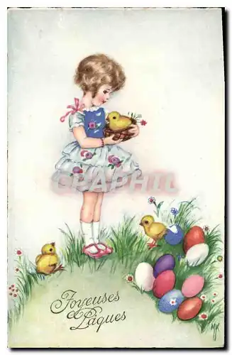 Cartes postales Fantaisie Fleurs Enfant