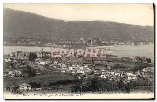 Cartes postales Hendaye Vue generale et fontarabie