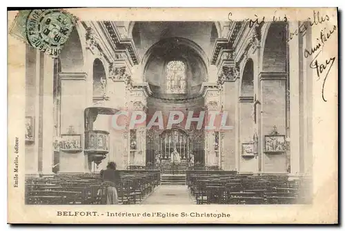 Cartes postales Belfort Interieur de l'Eglise St Christophe