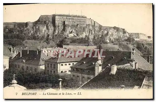 Cartes postales Belfort La Chateau et le Lion