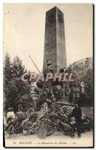 Cartes postales Belfort Le Monument des Mobiles