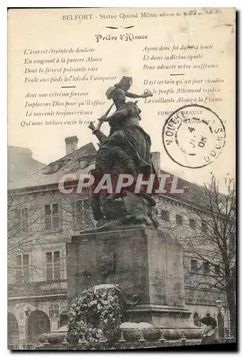 Cartes postales Belfort Statue Quand Meme