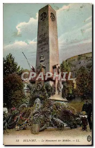 Cartes postales Belfort Le Monument des Mobiles