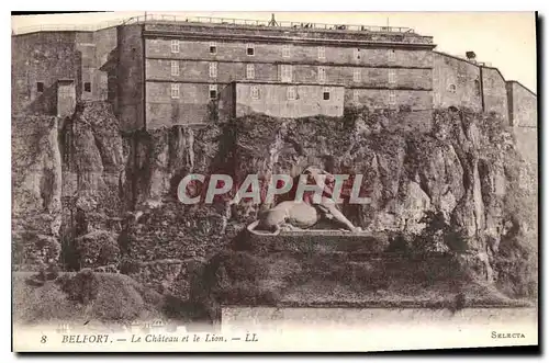 Cartes postales Belfort Le Chateau et le Lion