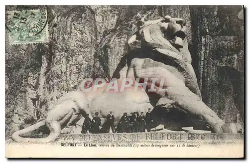 Cartes postales Belfort Le Lion Ceuvre de Bartholdi