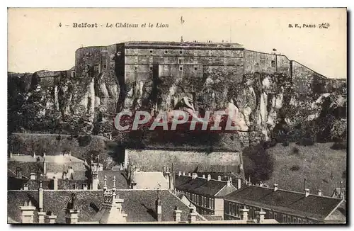 Cartes postales Belfort Le Chateau et le Lion