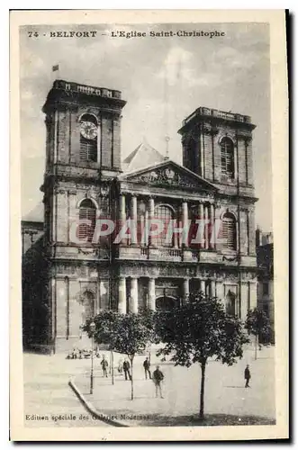 Cartes postales Belfort L'Eglise Saint Christophe