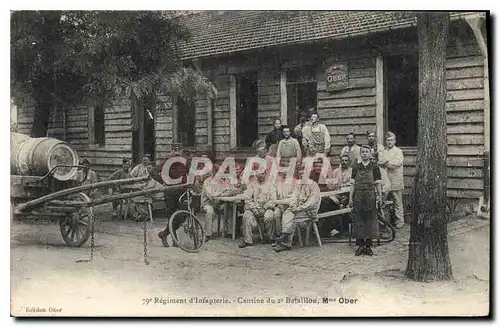 Cartes postales 79eme Regiment d'Infanterie Cantine du Bataillon Mme Ober Militaria