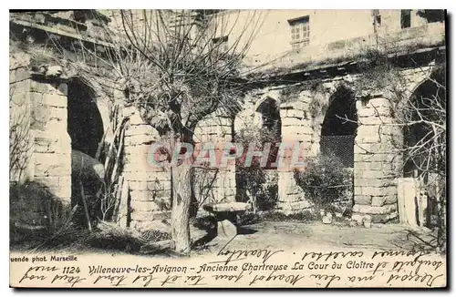 Cartes postales Villeneuve les Avignon Ancienne Chartreuse La Cour du Cloitre