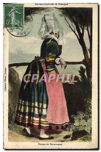 Cartes postales Anciens Costumes de Bretagne Femme de Douarnenez Folklore