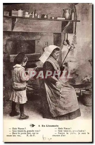 Cartes postales En Limousin Femme Enfant Folklore