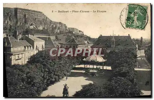 Cartes postales Belfort Place d'Armes Le Kiosque