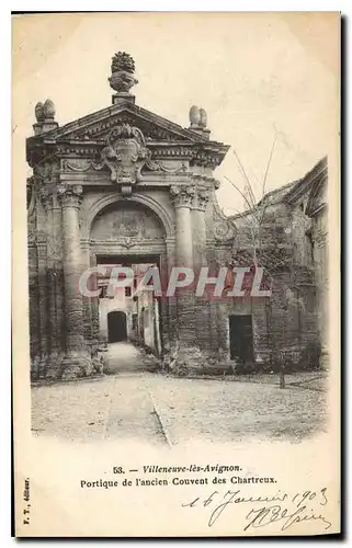 Cartes postales Villeneuve les Avignon Portique de l'ancien Couvent des Chartreux