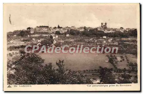 Cartes postales Langres Vue Panoramique Prise De Brevoines