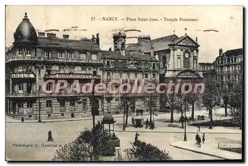 Cartes postales Nancy Place Saint Jean Temple Protestant