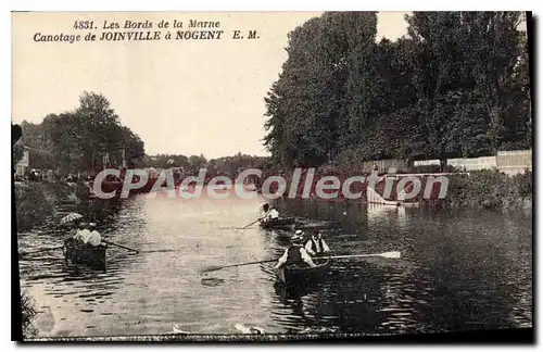 Cartes postales canotage de Joinville A Nogent Les Bords De la Marne