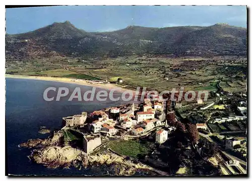 Cartes postales moderne Algajola Vue D'Ensemble Sur La Colline Au Fond village San Antonino