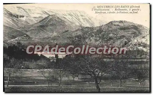 Cartes postales Montbrun Les Bains L'Etablissement Reibanette A Gauche Montbrun