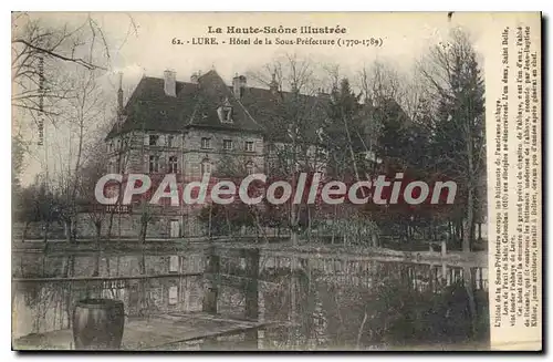 Cartes postales Lure Hotel de la Sous Prefecture 1770 1789