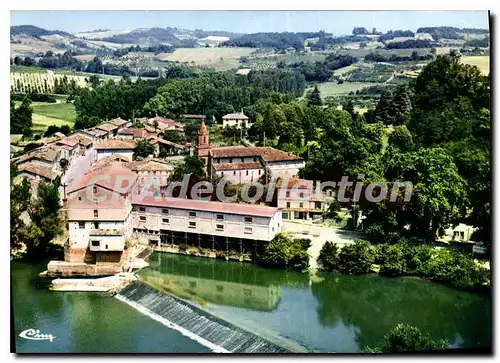 Cartes postales moderne Tarn-et-Garonne Loubejac (T et Gar) Vue generale aerienne Au premier plan L'Aveyron