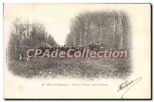 Cartes postales Foret de Compiegne Chasse a Courre apres la curee