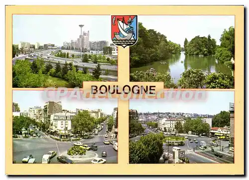 Cartes postales moderne Boulogne Le Pont de Sevres et les Nouveaux Immeubles Le Lac La Place Marcel Sembat La Place Rhi