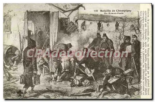 Cartes postales Bataille de Champigny Un avant poste