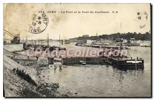 Cartes postales Ivry Le Port et le Pont de Confians